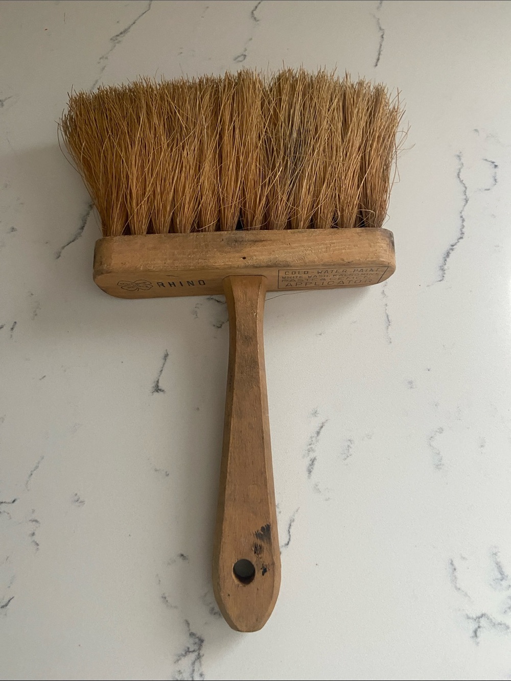 Vintage RHINO Whitewash Brush Wright-Bernet Primitive Paint Wash Applicator